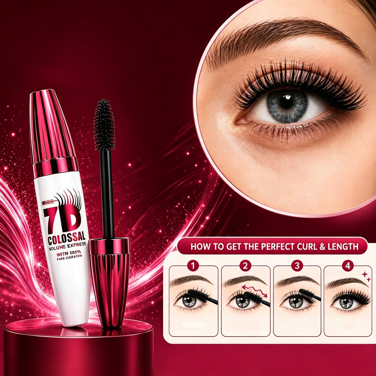 7D Waterproof Mascara – Buildable, Defined-Looking Lash Finish