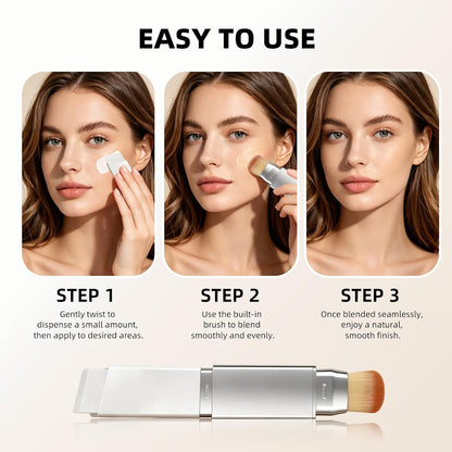 2-in-1 Color Changing Foundation Stick with Brush