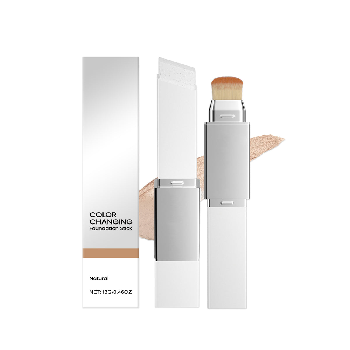 2-in-1 Color Changing Foundation Stick with Brush