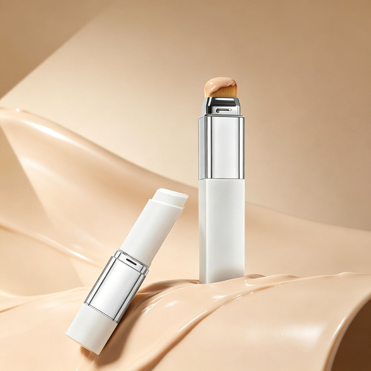 2-in-1 Color Changing Foundation Stick with Brush