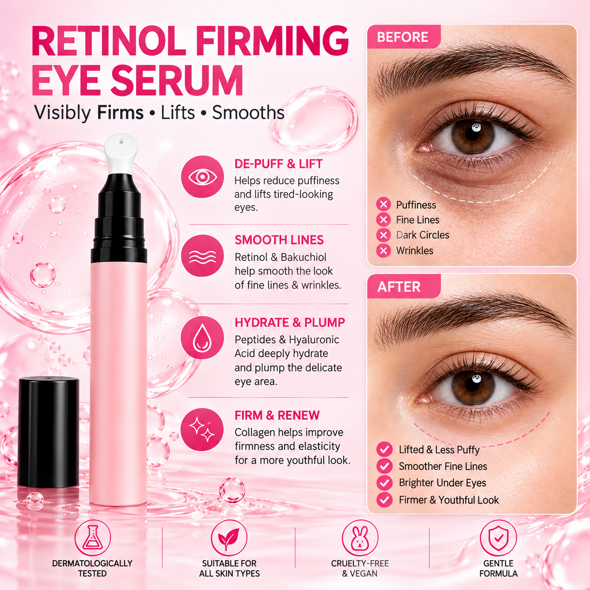 ⏳🔥 Limited Time: 50% Off✨👁️Cooling Lifting Eye Gel💧Refresh & Hydrate Under Eye Area