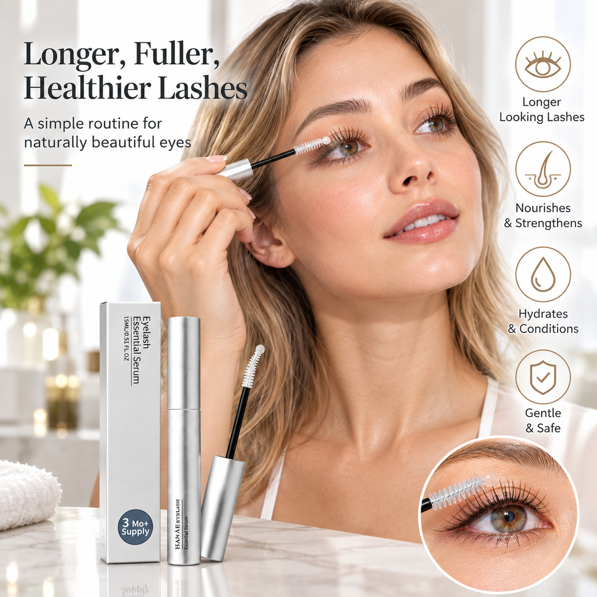 👁️ Lash & Brow Serum ✨ 2-in-1 Eyelash Enhancing Serum