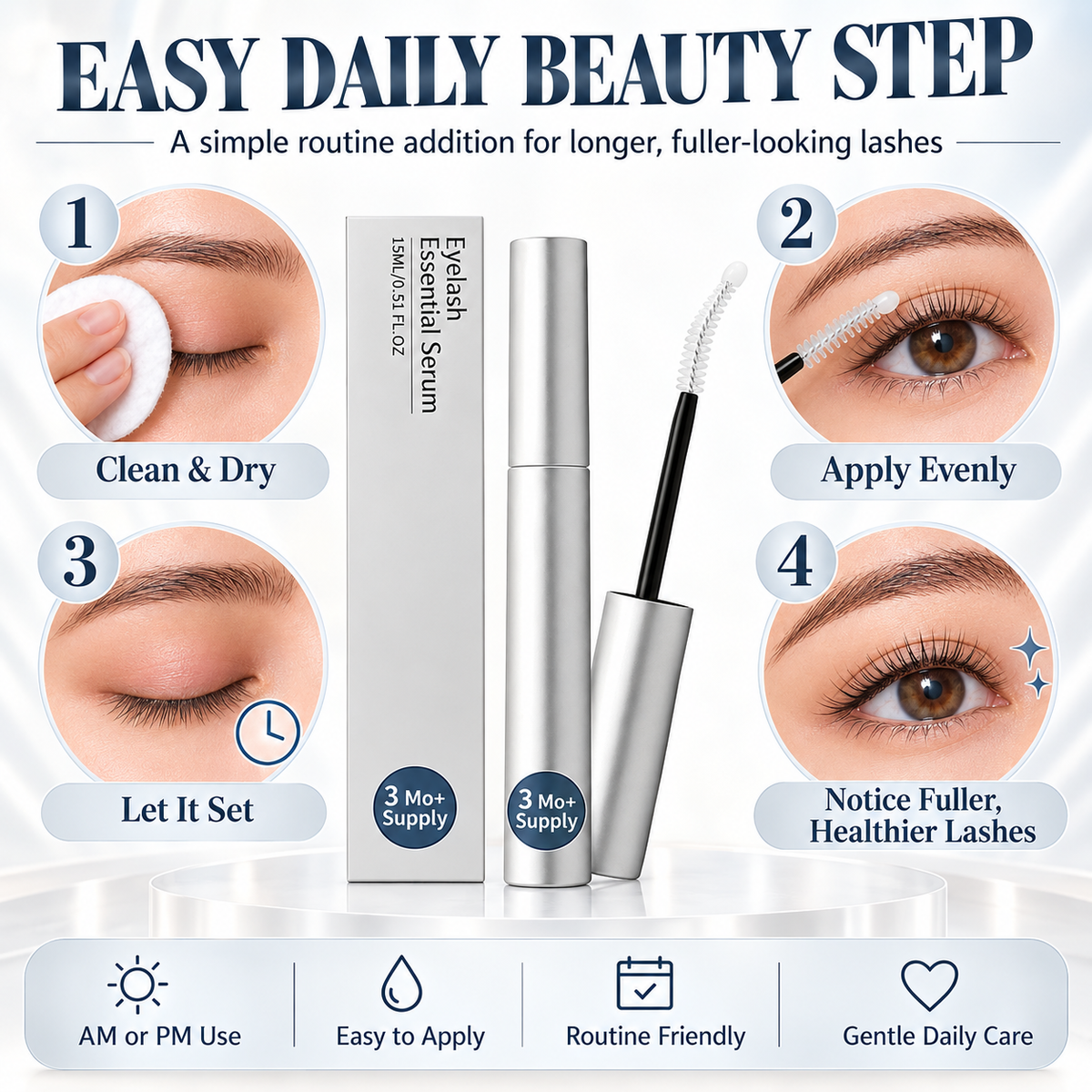 👁️ Lash & Brow Serum ✨ 2-in-1 Eyelash Enhancing Serum