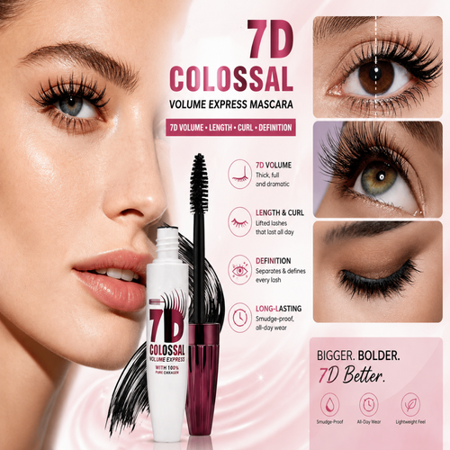 7D Waterproof Mascara – Buildable, Defined-Looking Lash Finish