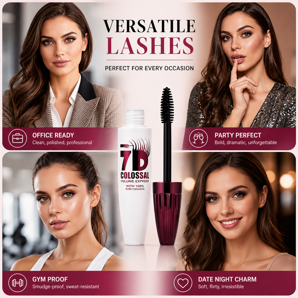 7D Waterproof Mascara – Buildable, Defined-Looking Lash Finish