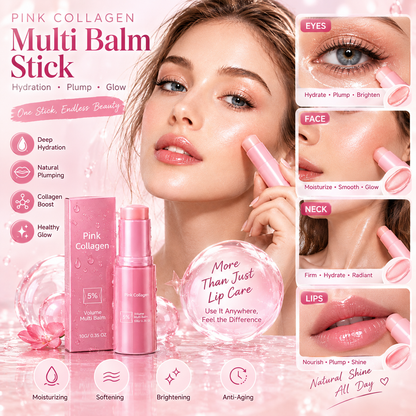 🔥Last Day-Buy 2 Get 2 Free!🎁Pink Collagen Volume Multi Balm Stick