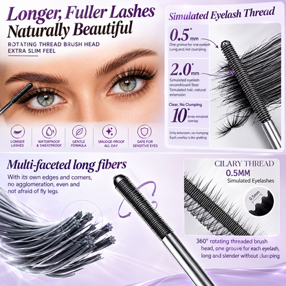 🔥Metal Wand Tubular Lash Primer Mascara