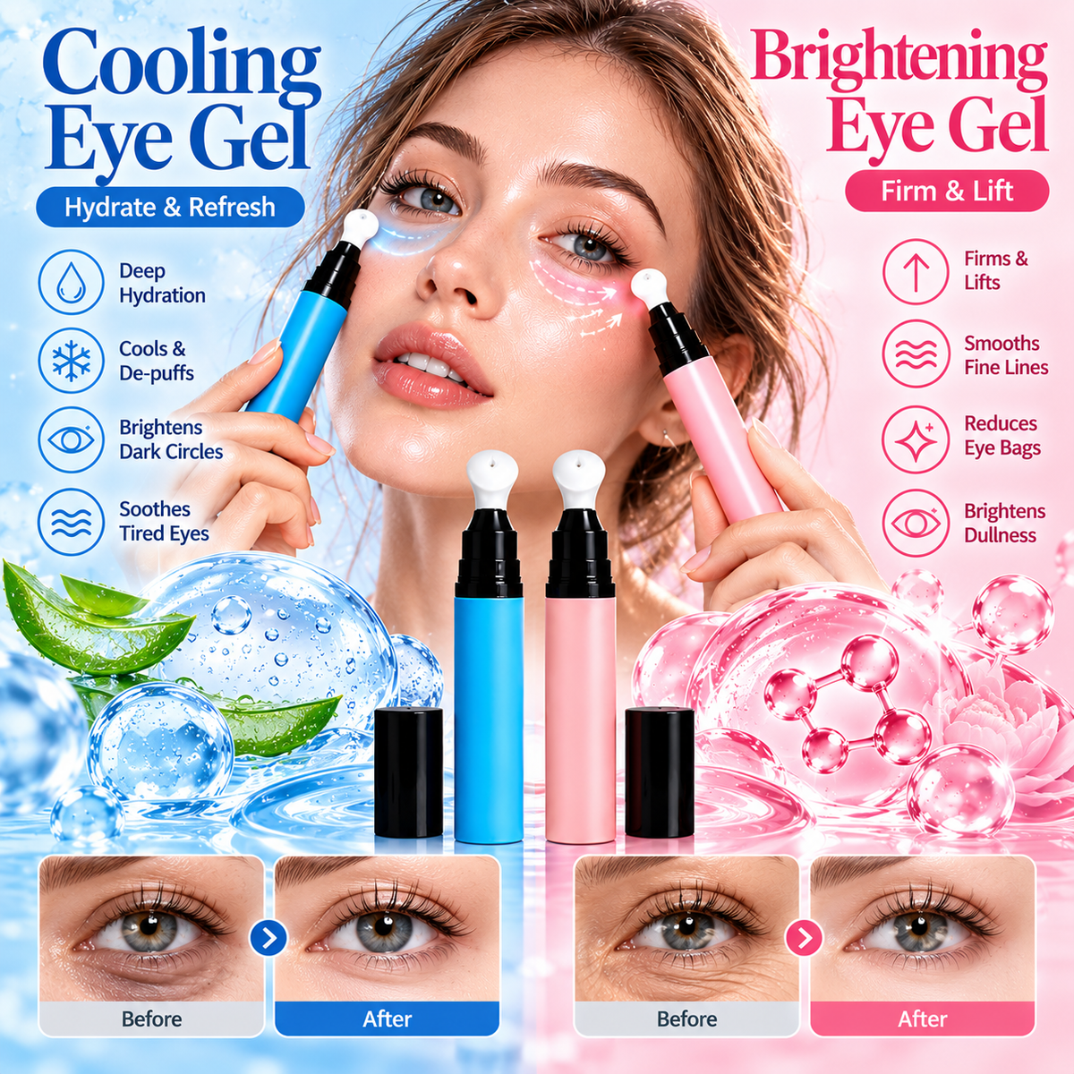 ⏳🔥 Limited Time: 50% Off✨👁️Cooling Lifting Eye Gel💧Refresh & Hydrate Under Eye Area